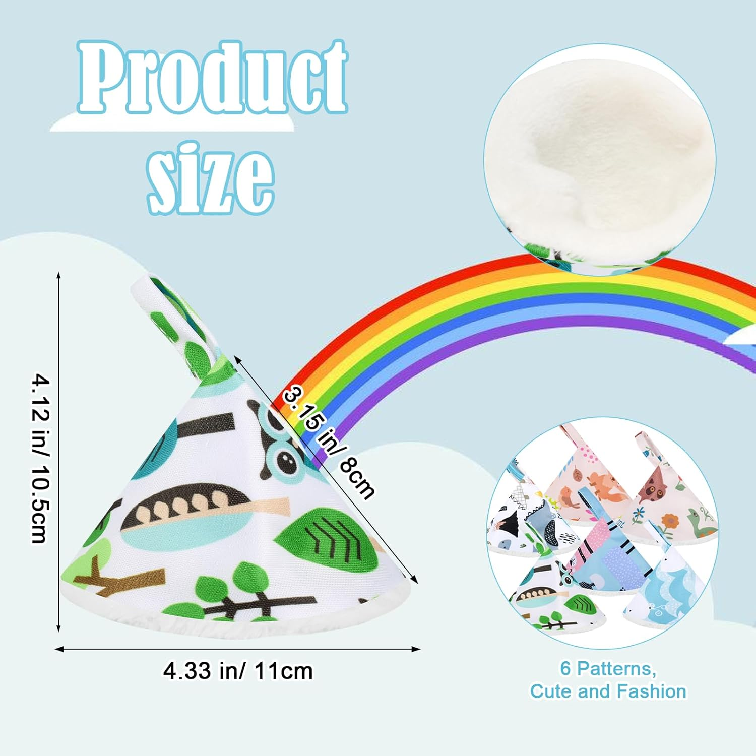 12 Pcs Peepeeteepe for Baby Boy, Reusable Pee Peep Teepee Baby Boy with Hang Loop(6 Patterns) image number 4