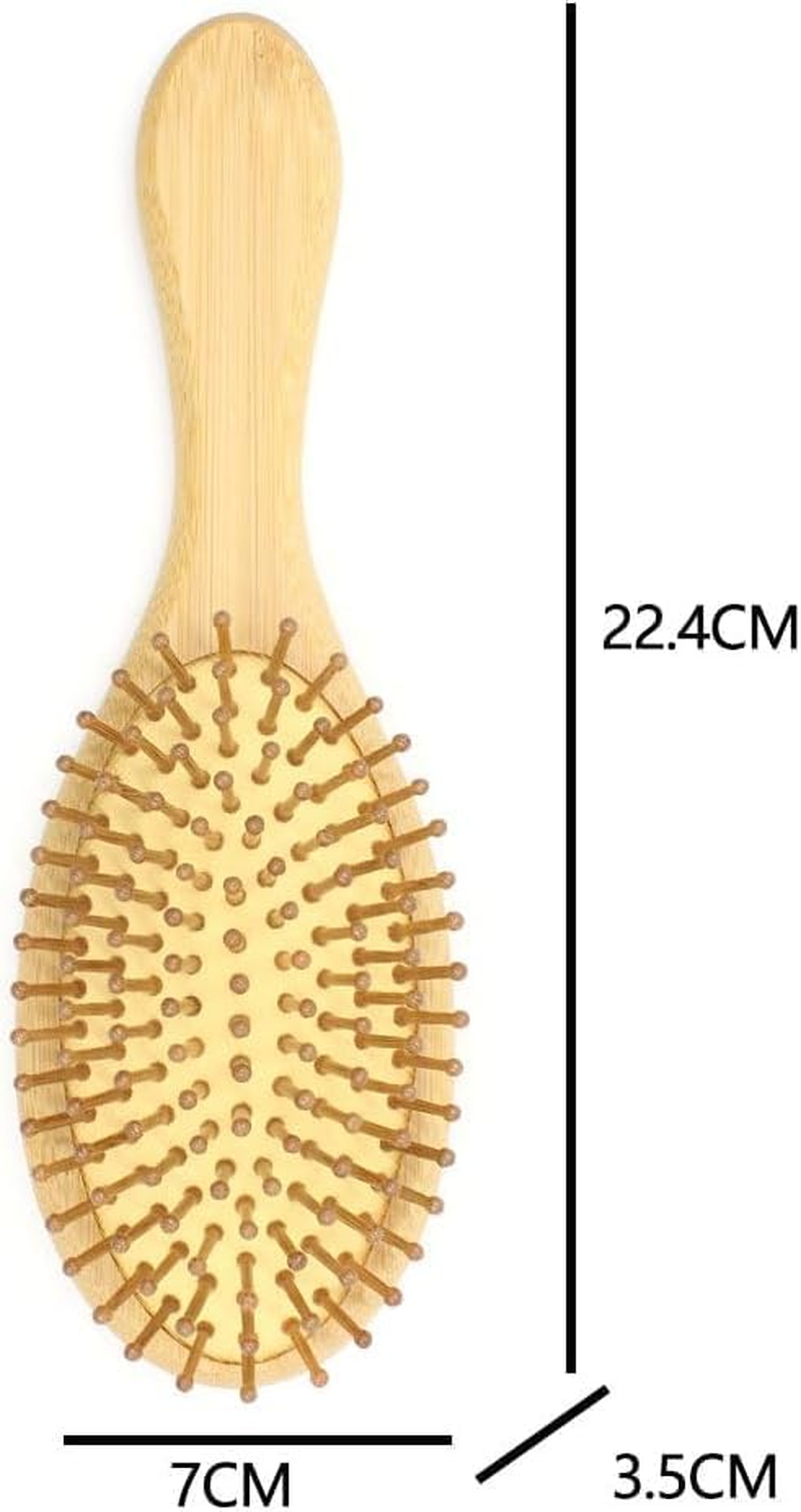 Bamboo Hair Brush for Hair Growth, Natural Bamboo Bristles Detangling Wooden Paddle Hairbrush for Massaging Scalp, for Women Men and Kids, for Dry,Curly,Thick,Thin and Straight Hair image number 3