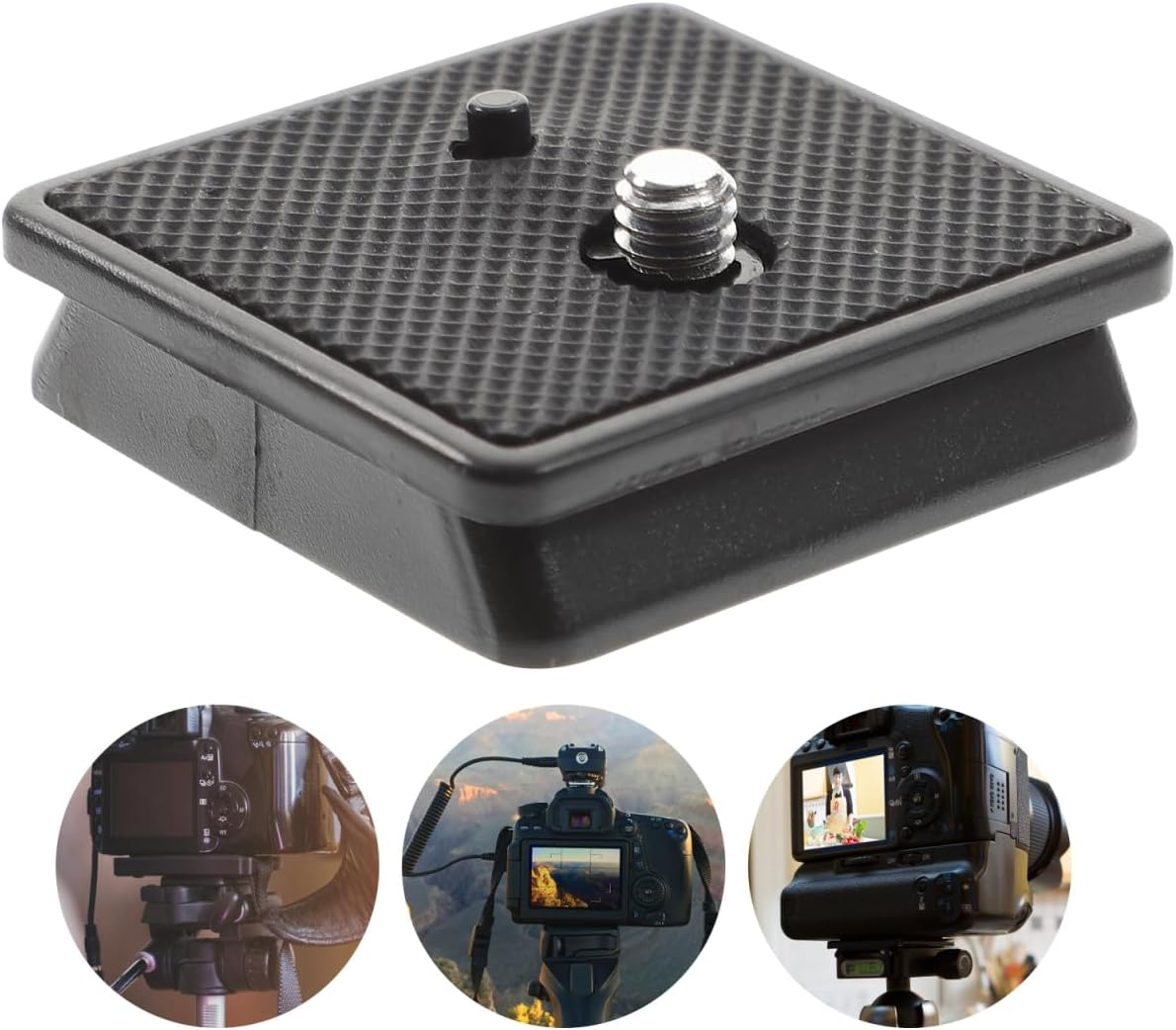 SUPVOX 41Mm Tripod Quick Release Plate Camera Mount Adapter with 1/4 Inch Screw Anti-Slip Abs and Metal Construction for DSLR and Camera Accessories image number 2