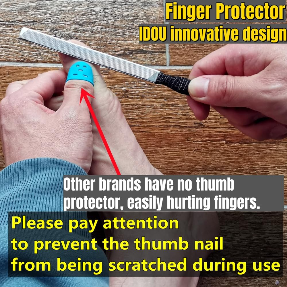 2 Pieces Toe Nail Files for Thick Nails,Stainless Steel, 4 Sides for Men Seniors & Dogs image number 5