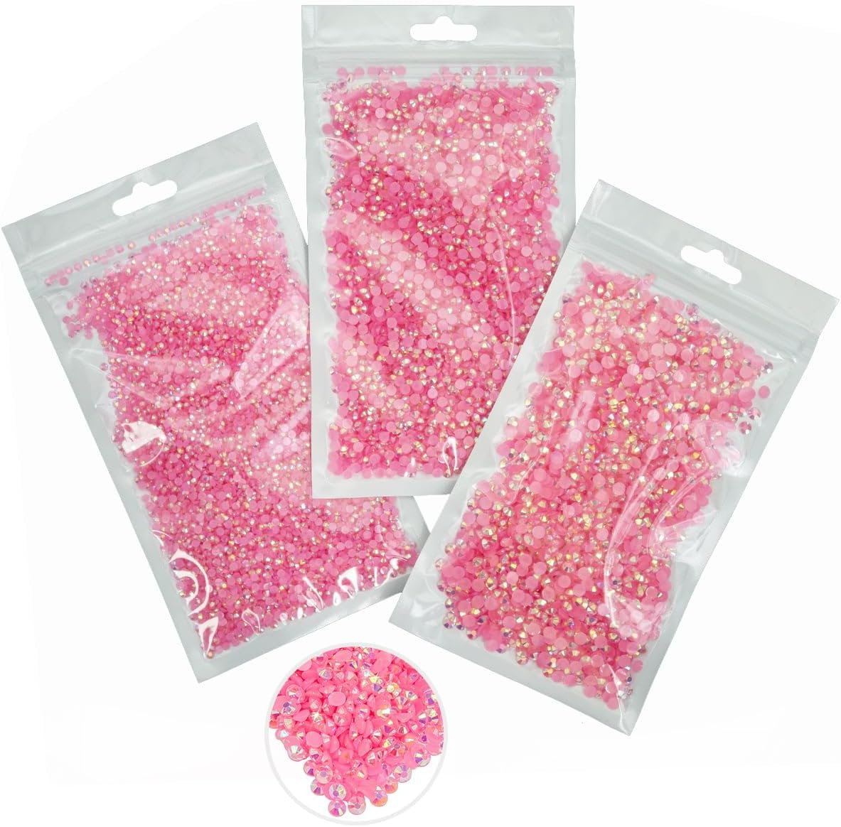 16000PCS Red AB Resin Rhinestones for Crafting 3Mm 4Mm 5Mm Flatback Jelly Stones Bulk SS10 SS16 SS20 Diamonds Crystals Gems Charms for Face Eyes Makeup Mugs Tumblers Bottles DIY Crafts Clothes Shoes