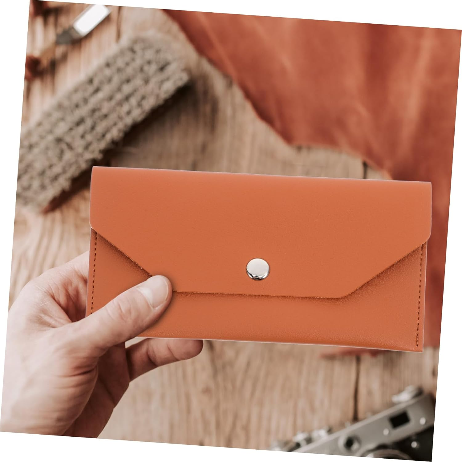 ARTIBETTER Business Card Holder Pu Wallet Passport Holder for Men Cash Envelopes Bag Multiple Card Slots for Europe Travel Essentials and Daily Use image number 5