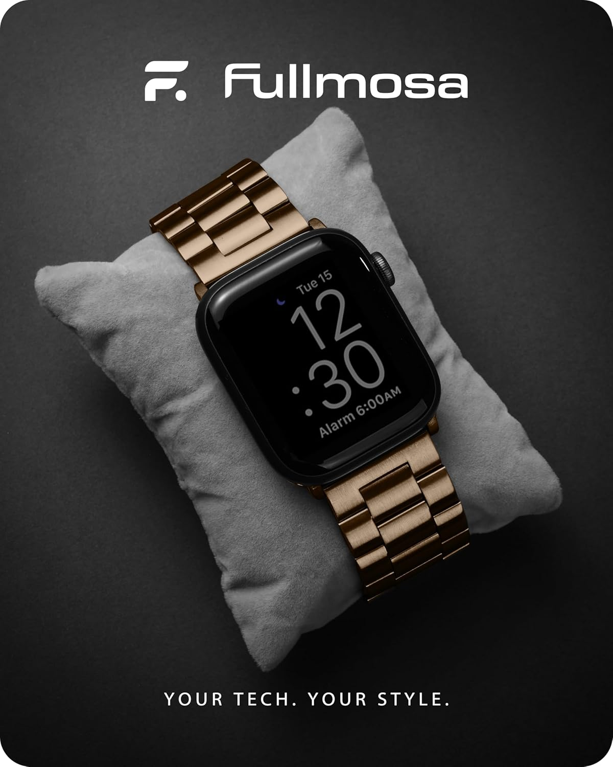 Fullmosa Compatible for Apple Watch Band 41Mm 40Mm 38Mm, Stainless Steel Iwatch Band with Case for Apple Watch Series 9 8 7 6 5 4 3 2 1 & Iwatch SE and SE 2, 41Mm 40Mm 38Mm Golden Coffee image number 5