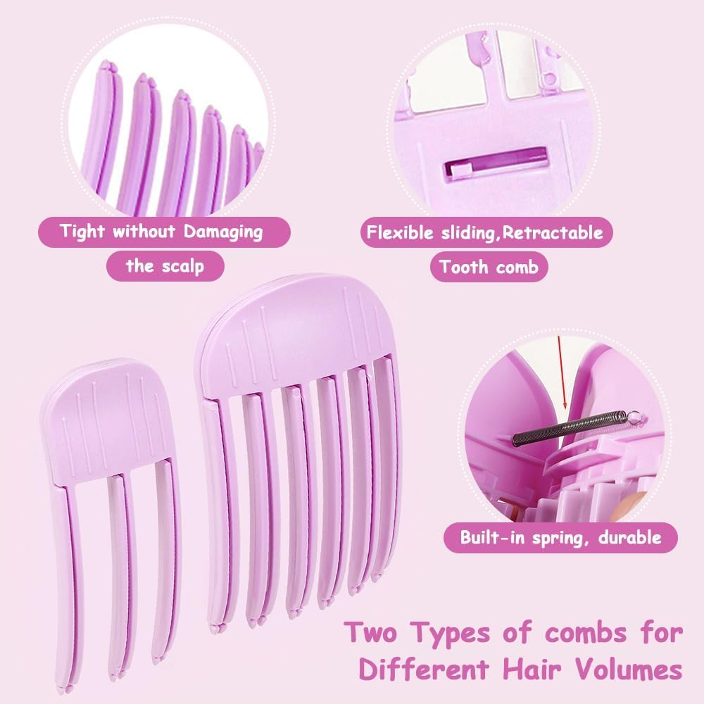 TTPSRY 11 Piece Pony Volume Comb Set Hair Styling Clips Hair Clips Hairstyle Aid Volume Comb Hair Comb Styling Accessories image number 2