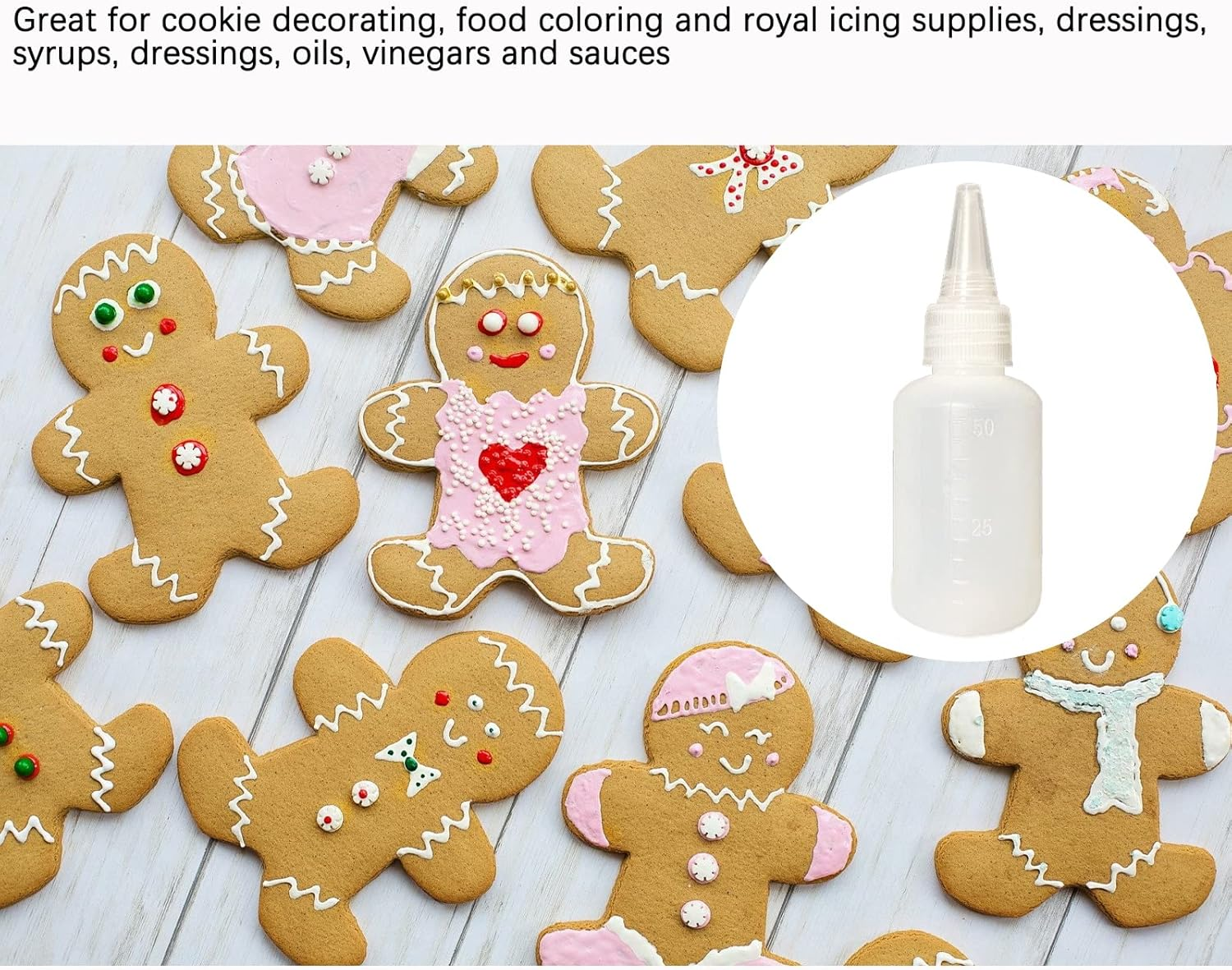 Small Squeeze Bottles, 4 PCS 50Ml Tip Applicator Bottle Mini Sauce Bottles Squeeze Plastic Squeeze Condiment Bottles Squeeze Dispensing Bottles Mini Bottle for DIY Crafts Art Painting Multi Purpose image number 5