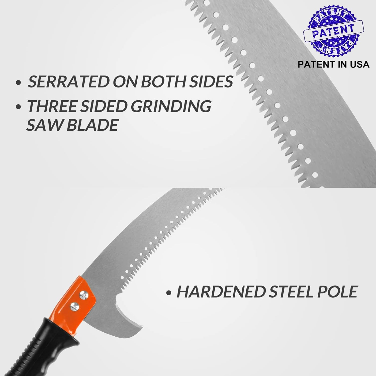 Walensee Pole Saw for Tree Trimming 14 FT Lightweight Manual Stainless Steel Extension Pruning Saw with Blade for Branches Trimmer Cutter at Forestry Yard Garden Patio image number 3