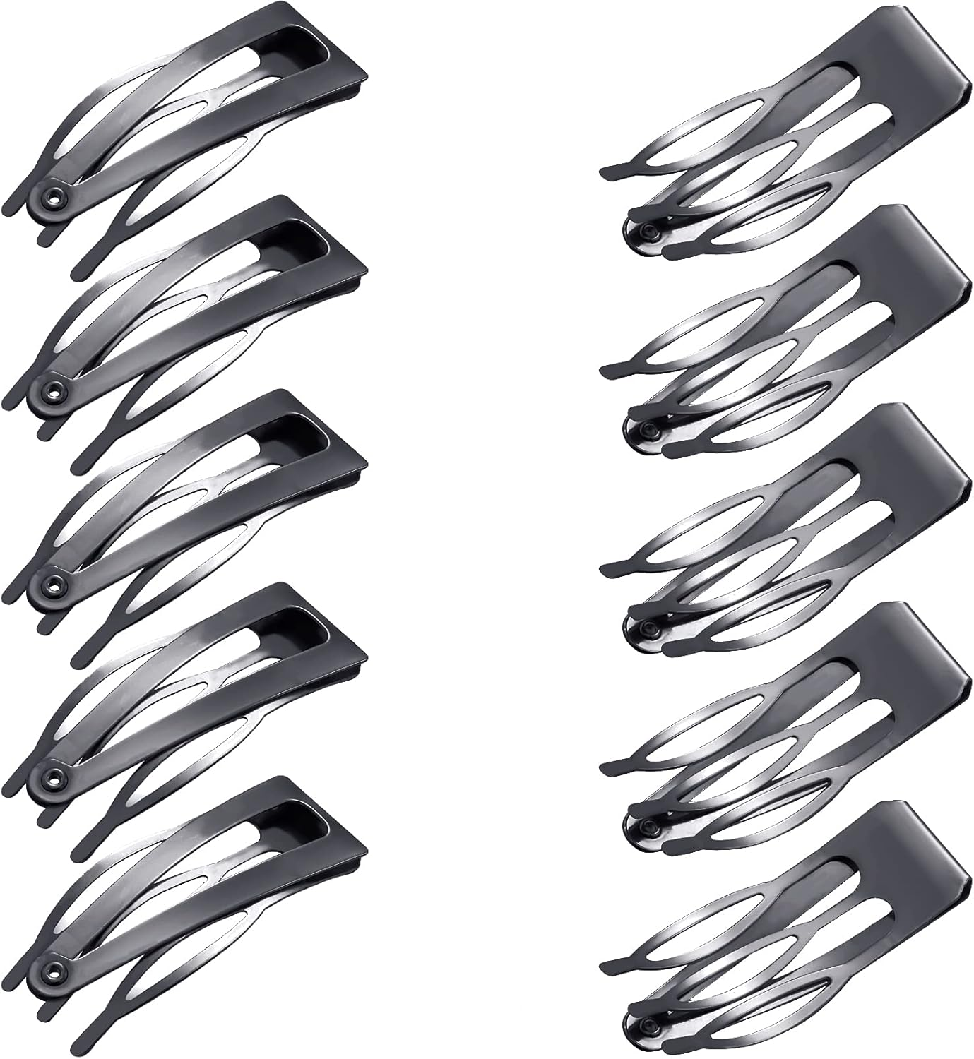 Chinco 24 Pcs Double Grip Hair Clips Metal Snap Hair Clips Barrettes Accessories 2 Inch Brown for Women Salon Supplies Accessories