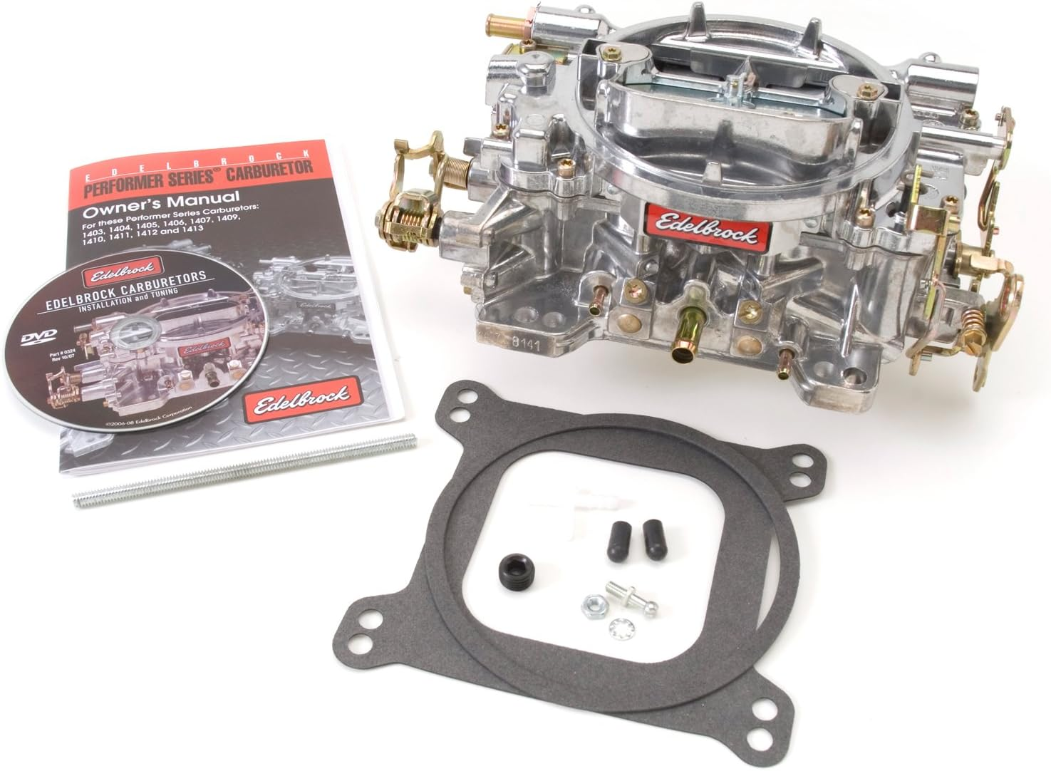 Edelbrock 1407 Performer 750 CFM Square Bore 4-Barrel Air Valve Secondary Manual Choke New Carburetor