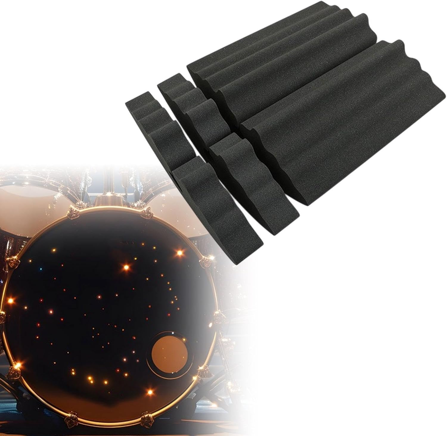 Hellery Bass Drum Muffling Pillow Easy Installation Sturdy Reusable Noise Reducering image number 1