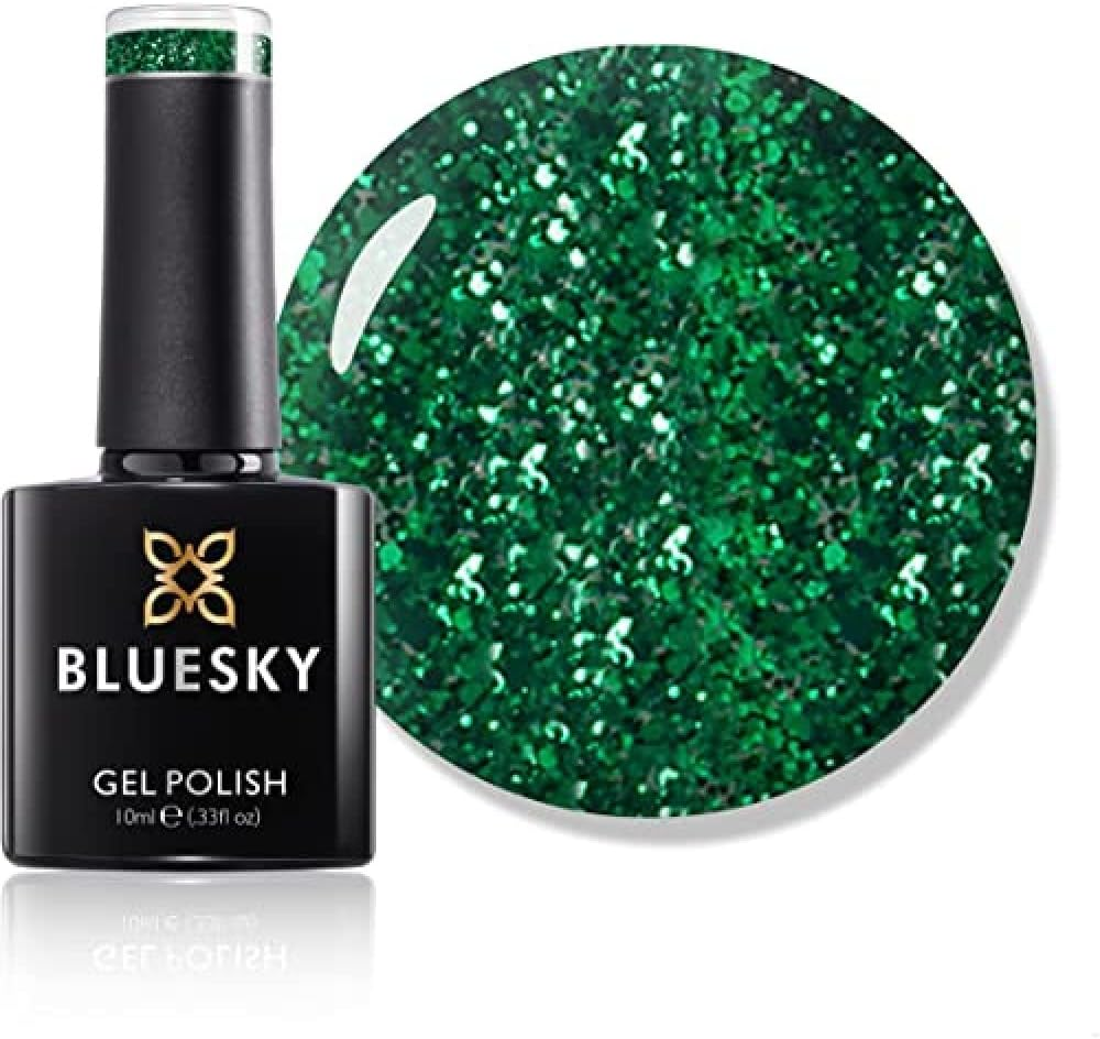 Bluesky Pine Tree Gel Nail Polish 10 Ml, Green Glitter image number 6