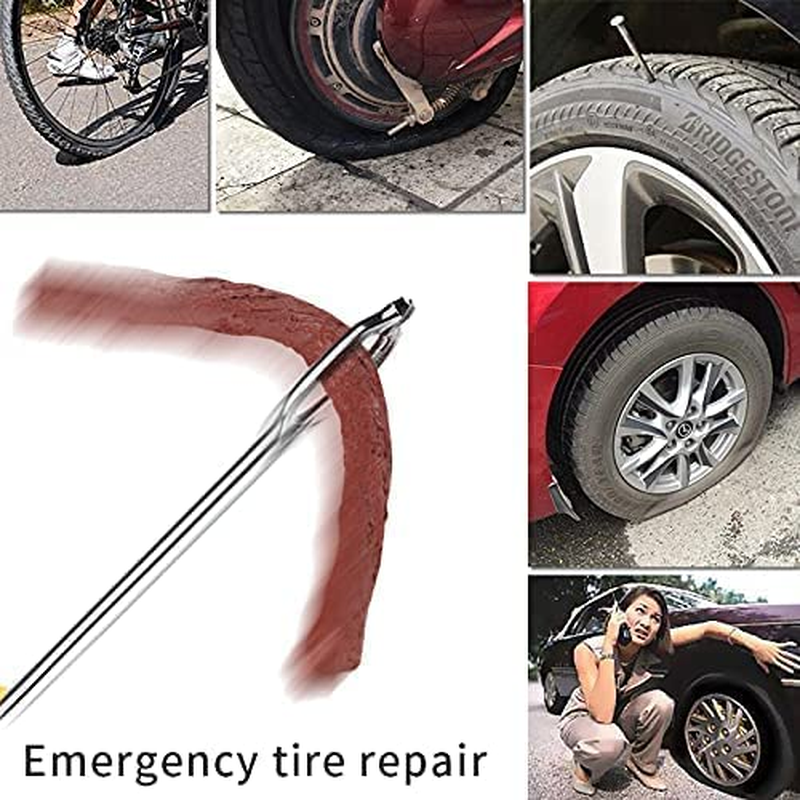 Dogfish Tubeless Tire Repair Rubber Tire Repair Kit 15 Piece Set of Tire Puncture Rubber Emergency Motorcycle Bicycle Tire Repair Rubber Strip image number 5