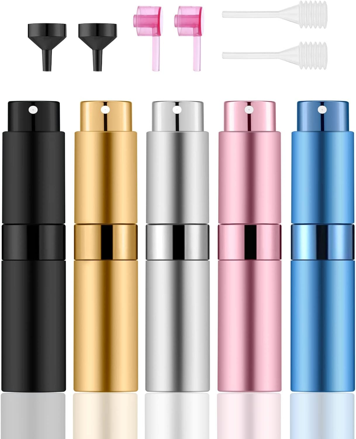 Travel Perfume Atomizer Refillable 8Ml (5 PCS), Travel Cologne Sprayer Mini, Perfume Bottle Empty Small (5 Colors) image number 4