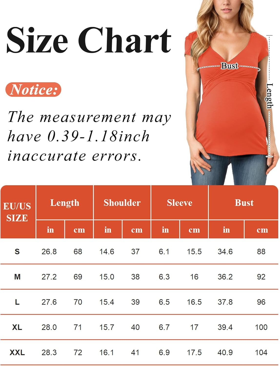 SEAUR V Neck Nursing Tops for Breastfeeding Short Sleeve Maternity Work Clothes Summer plus Size Friendly Pregnancy Tunic Tee image number 1