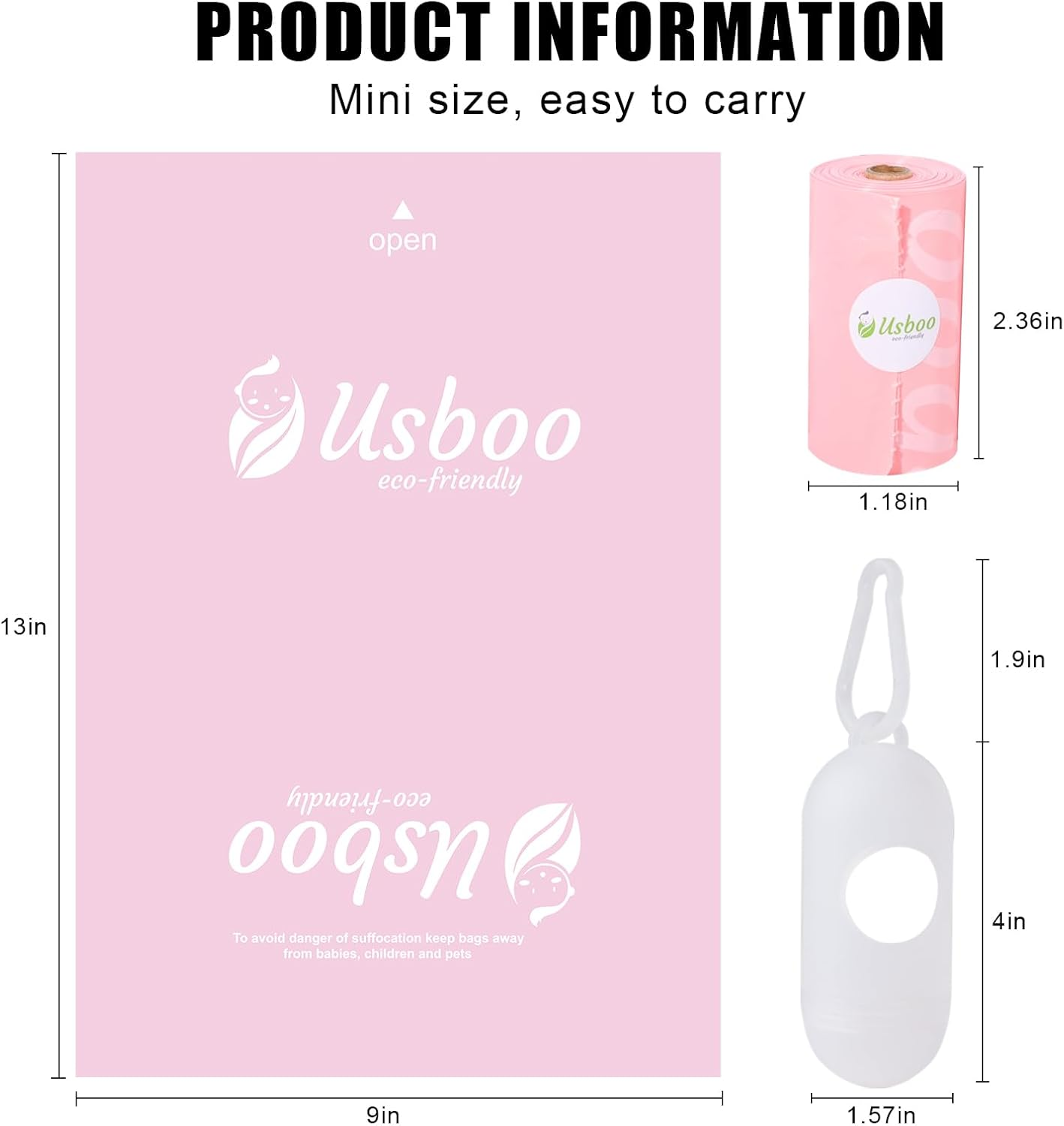 Disposable Diaper Bags for Baby - Cherry Blossom Scented, Disposable Trash Bag with Dispenser - 20 Refill Rolls (300 Pack),Ideal for Diaper Disposal image number 5