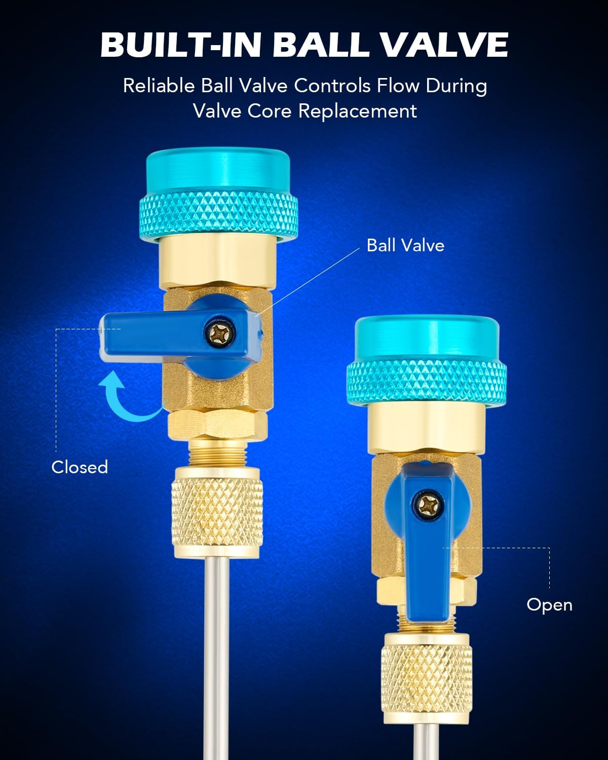 Orion Motor Tech Automotive AC R134A R1234YF Valve Core Remover and Installer Tool Set image number 6