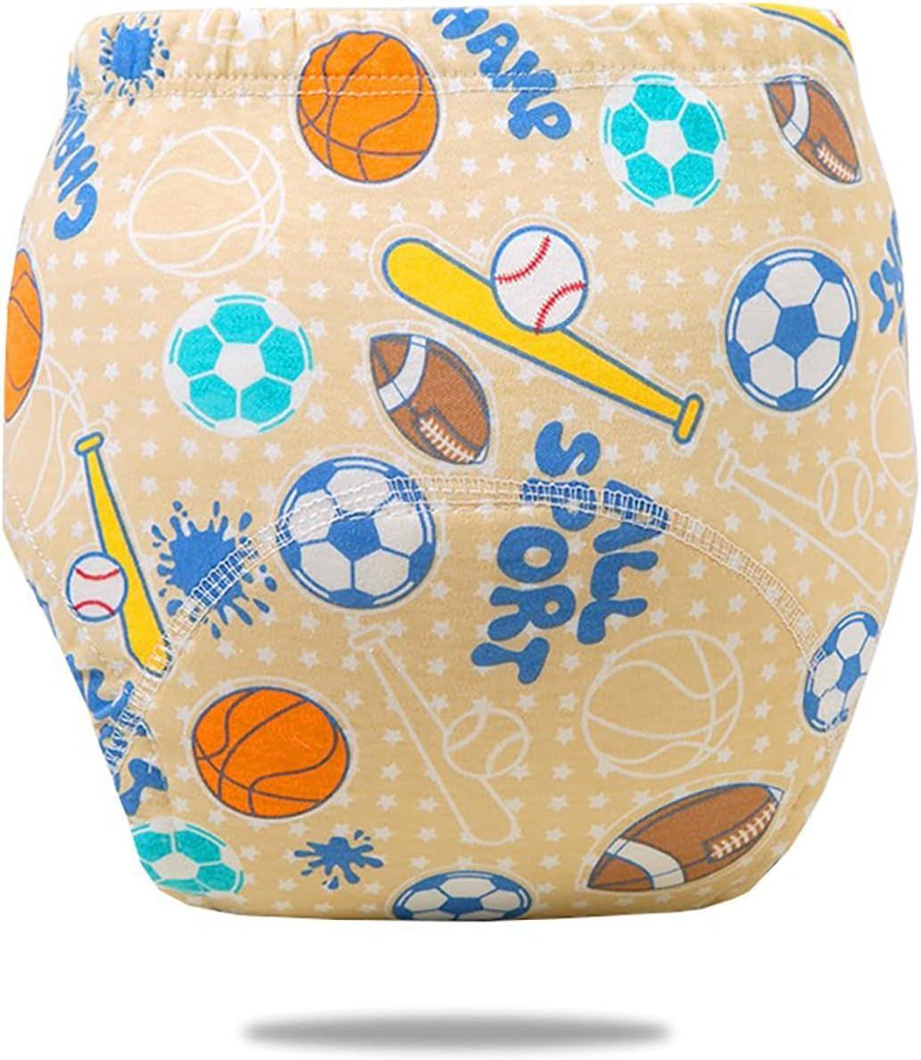 ZONEY 6 Packs Baby Cotton Reusable Training Pants, Potty Training Underwear for Boy and Girl, Learning Designs Training Underwear Pants,Fruit and Animal image number 5