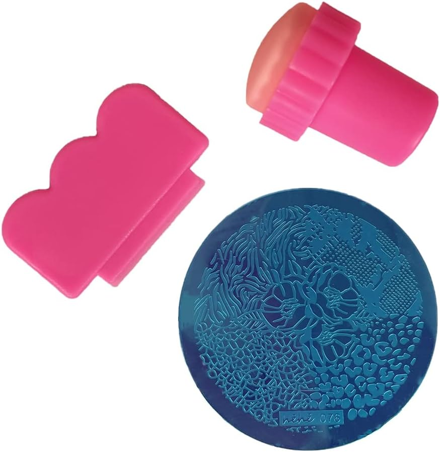 Glam'Up Paris Nail Art Stamping Kit - Applicator + Scraper + Disc - Nail Art Accessories - Reusable Kit - Easy to Use image number 1