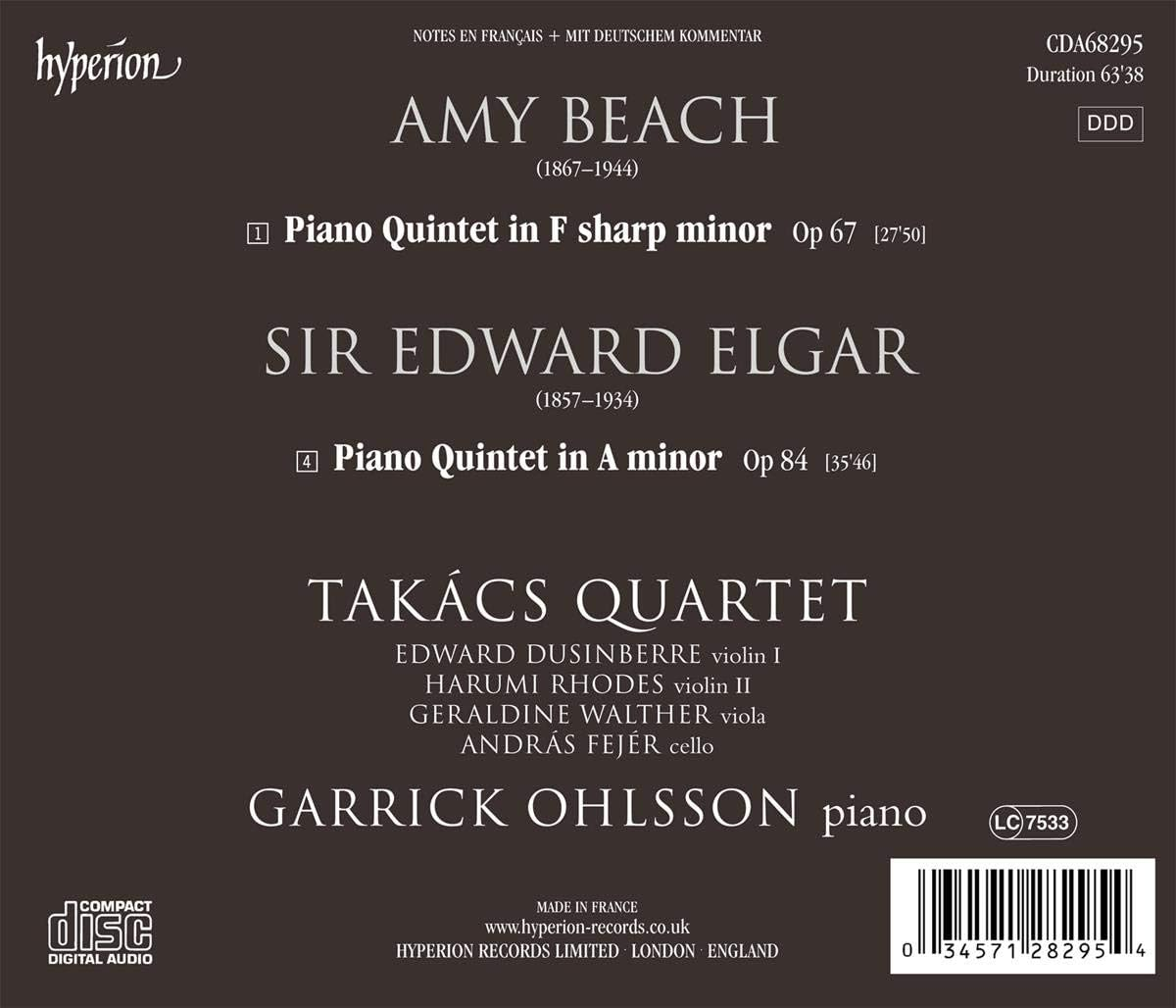 Elgar & Beach: Piano Quintets image number 1