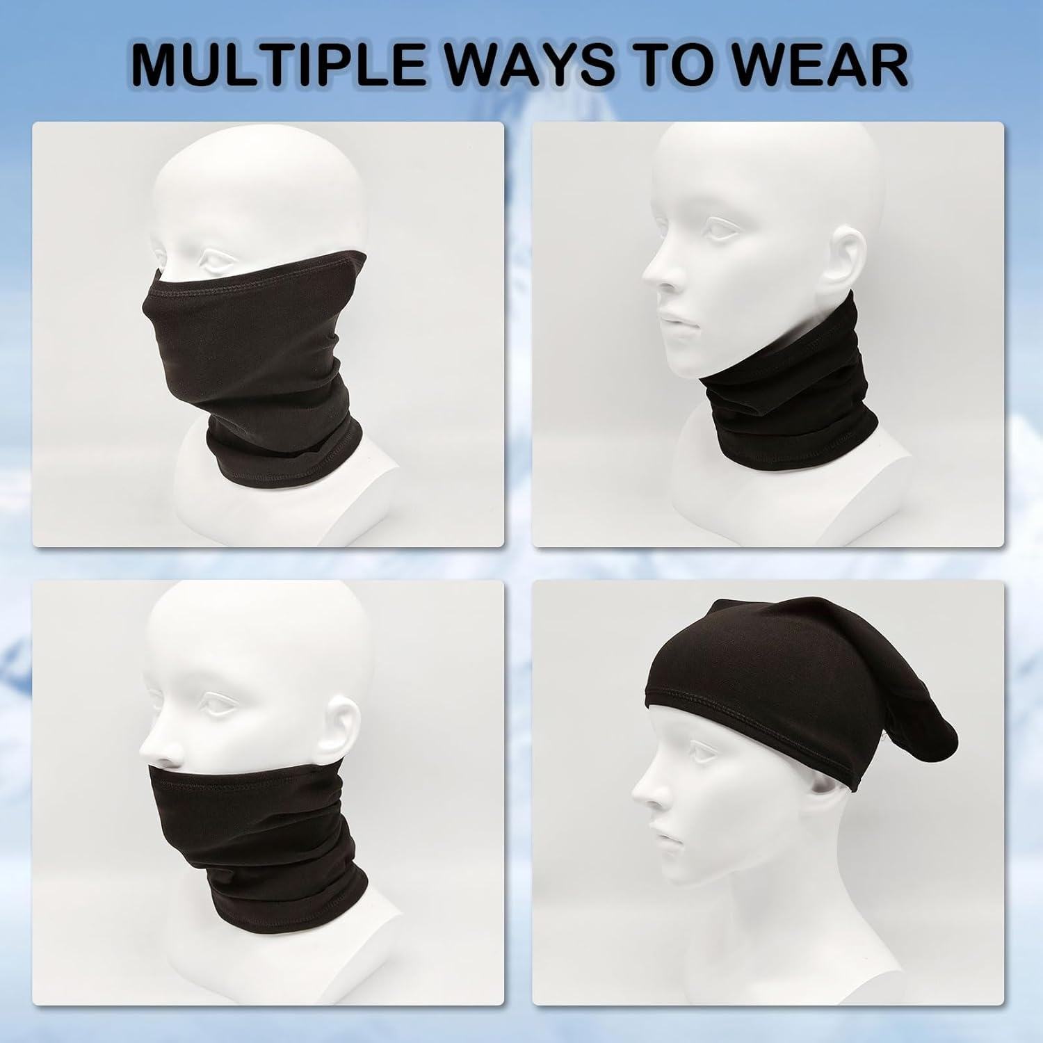 SKHAOVS 3 Pack Winter Kids Neck Warmer, Kids Neck Scarves for Boys Girls, Kids Snood Kids Neck Warmer, Kids Scarf Toddler Scarf Kids Snood Scarf Windproof Warm Scarf for Outdoor Sports image number 1