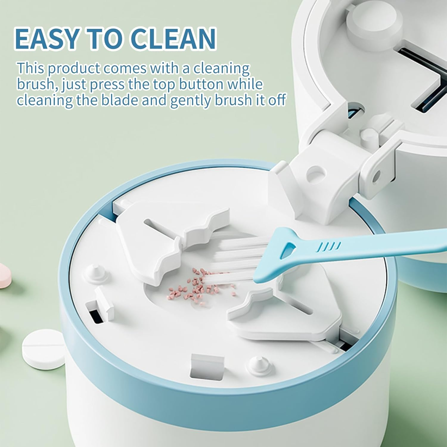 4 Functions Pill Cutter with Stainless Steel Blade Portable Pill Crusher Compact Pill Organizer for Small and Tiny Pills (Blove) image number 3