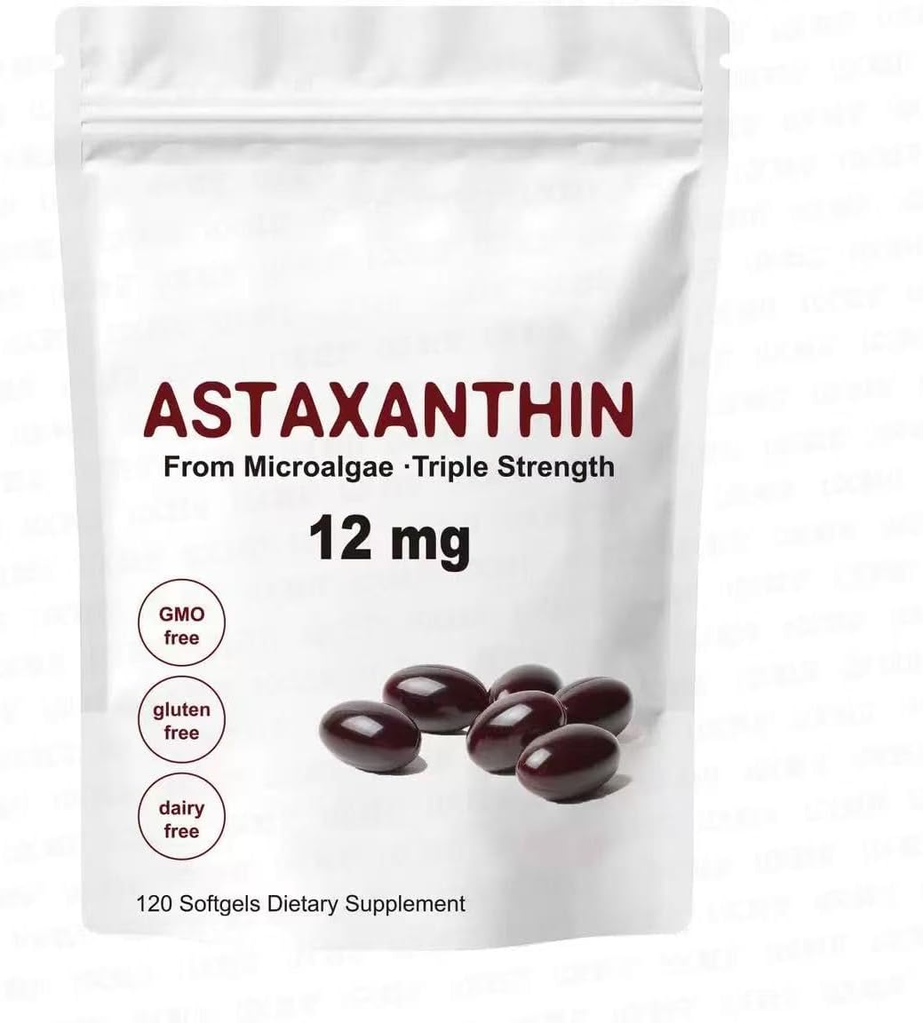 Astaxanthin 12Mg, 120 Softgels, 4 Month Supply | Premium Astaxanthin Antioxidant Supplements | Fresh Microalgae Source | Supports Eye, Joint, Internal Circulation, Skin Health & Natural Tanning image number 3