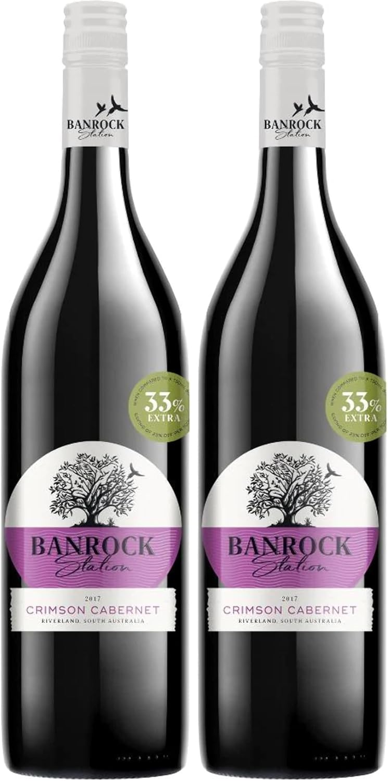 Banrock Station 2021 Crimson Cabernet Red Wine 1 Litre (Pack of 2)