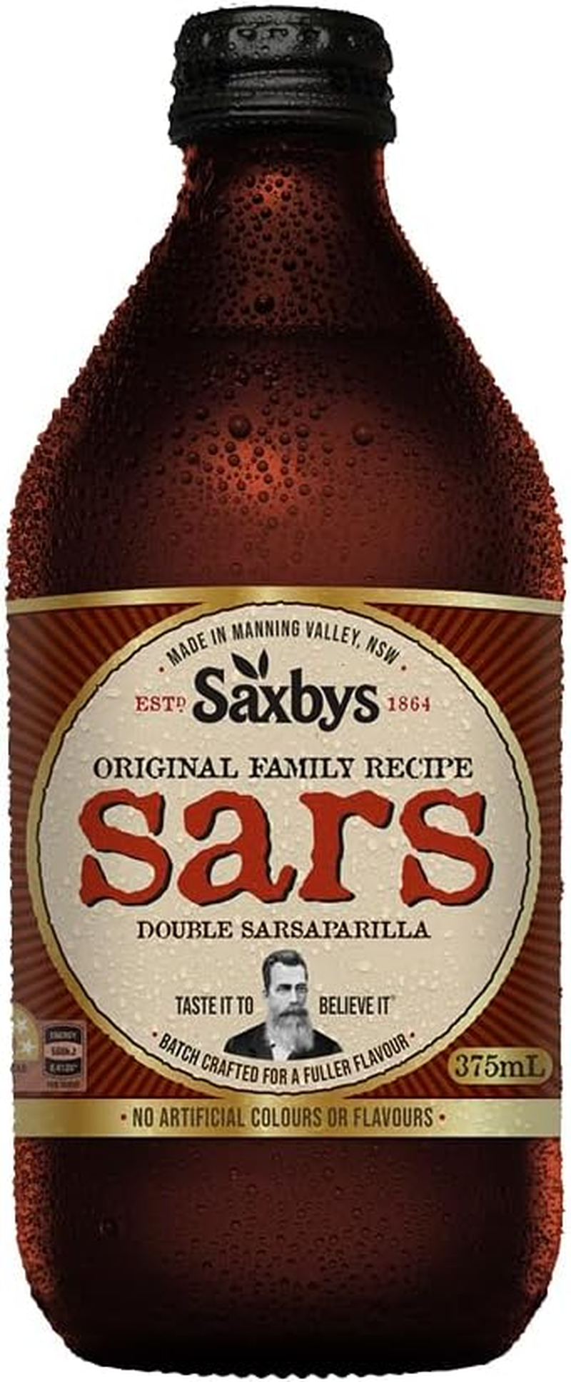 Saxby'S Double Sarsaparilla 8 Pack X 375Ml image number 5