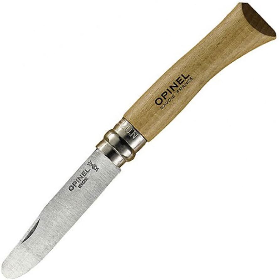 Opinel My First Opinel #07 round Ended Folding Knife, Natural, 8 Cm (Blister Pack)