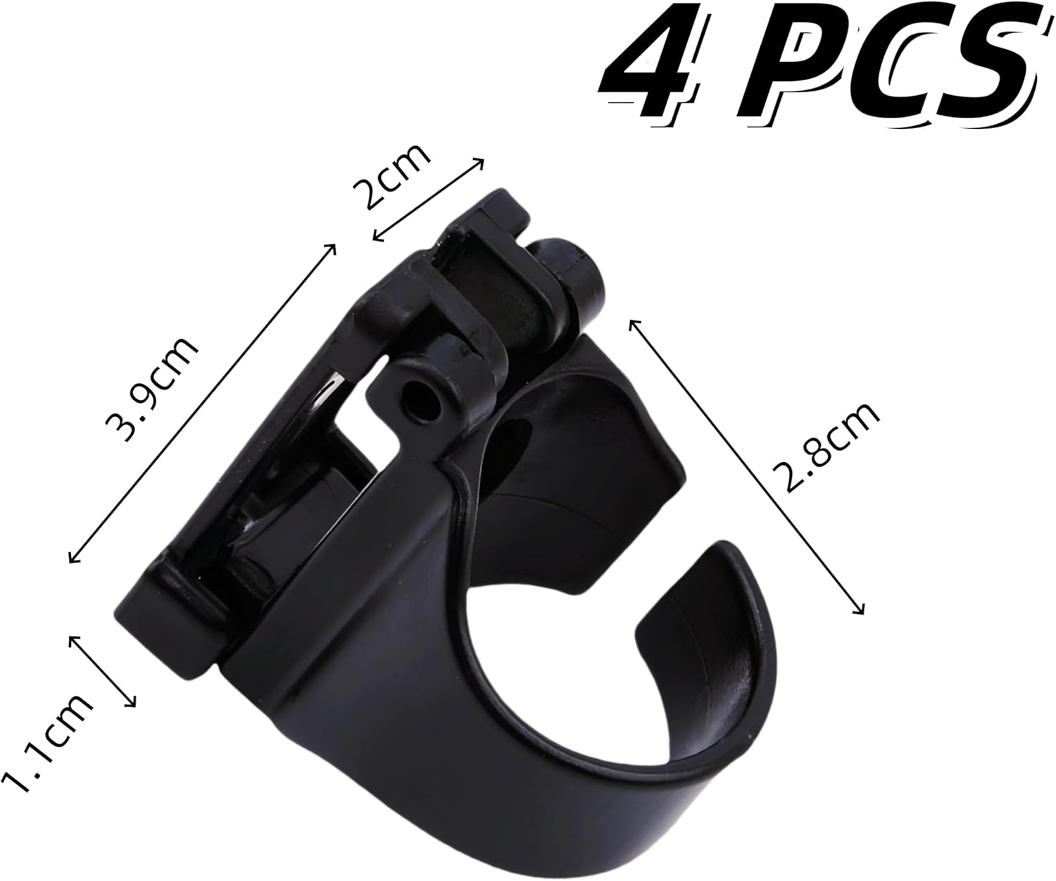 4 Pack Scuba Dive Universal Plastic Clip Snorkel Keeper, Wizefolk Snorkel Holder Snorkel Retainer Air Tube Keeper,For Scuba Diving Snorkeling Equipment image number 3