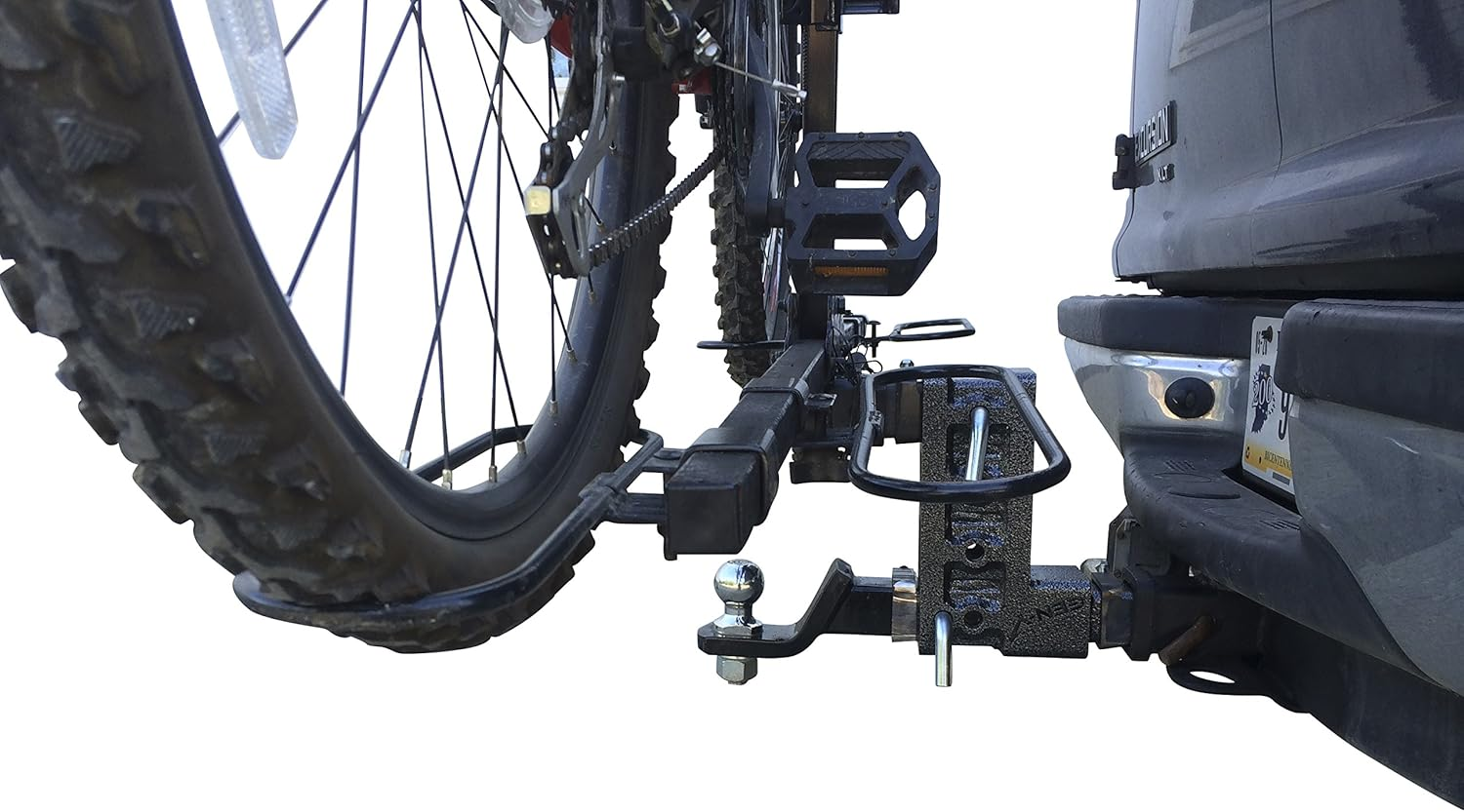 Geny 303,Adjustable Drop Hitch,3-Slot Dual 2" Hitch Receiver, 5" Drop Raise Solid Shank Hitch Only image number 3