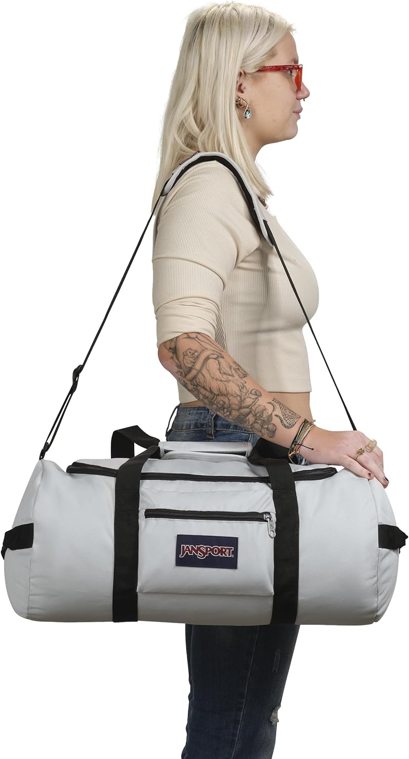 Jansport Superbreak Away Duffle Bag, Oyster Mushroom, 40 Liter Capacity