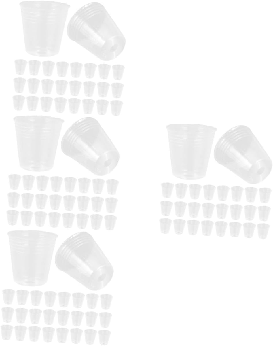 BESPORTBLE 200Pcs Plastic Plants Nursery Pots for Succulent Plants for Indoor Gardening Small Flower Pots Drainage image number 4