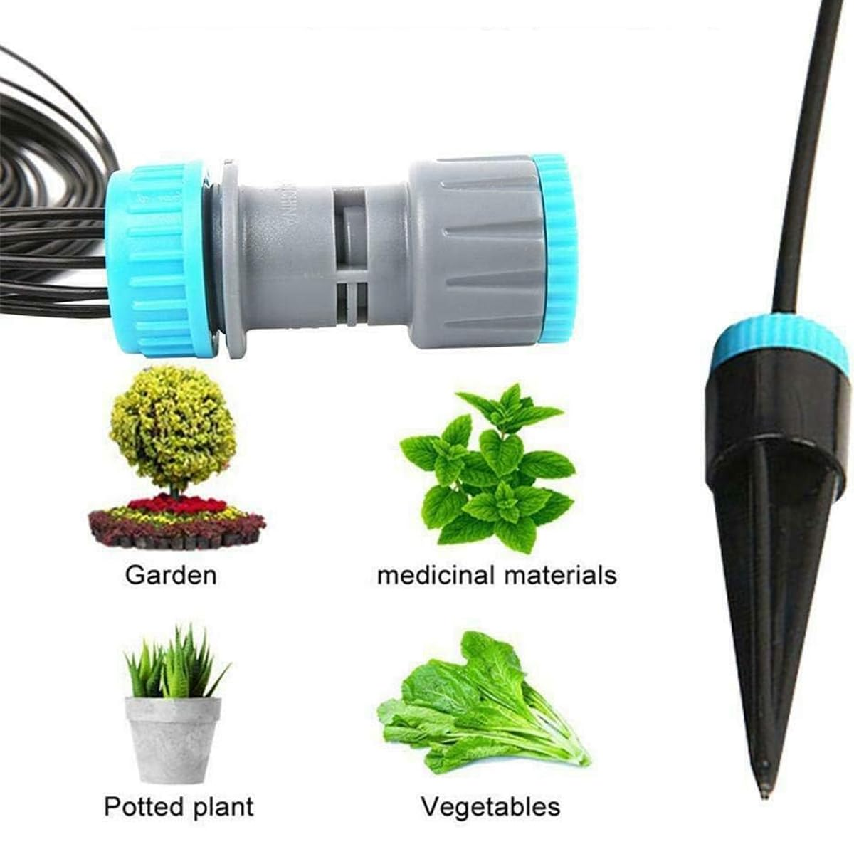 AIMALL Garden Automatic Drip Irrigation System, 63In Self Watering Kit for Plants, Efficient Plant Controller with 160Cm Tubing, Ideal for Gardens and Greenhouses image number 5