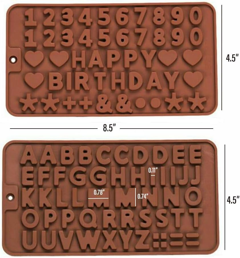 Chocolate Silicone Baking Mould Cake Ice Tray Candy Jelly Mold Letter Number - Durable & Eco-Friendly Design - Perfect for DIY Jewelry Making & Crafts
