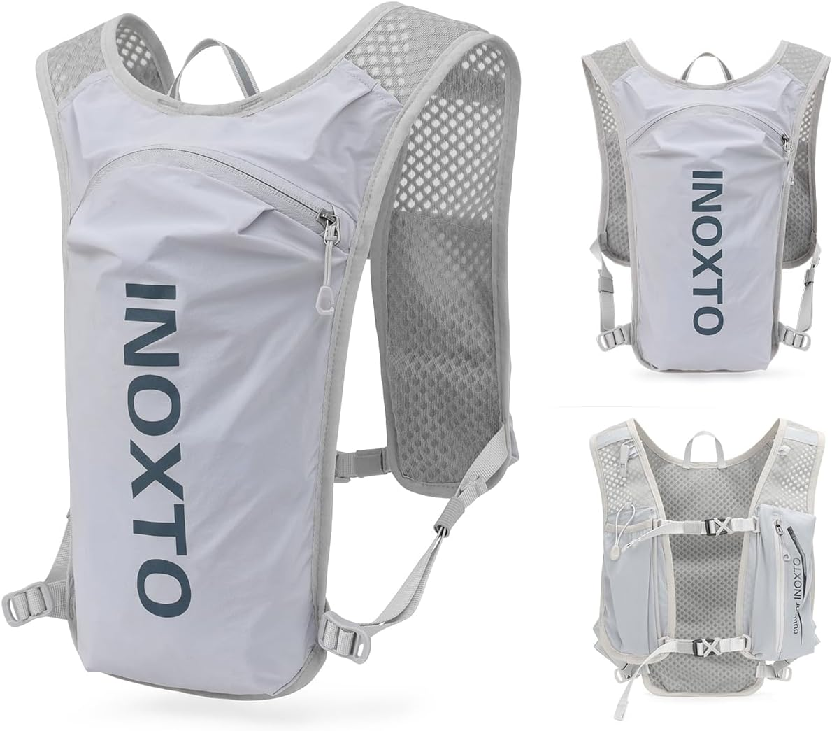 INOXTO Running Backpack, 5-Liter Lightweight Hydration Bag for Outdoor Hiking Cross Country Marathon Cycling Competition Mountaineering Water Bag Backpack for Men image number 3