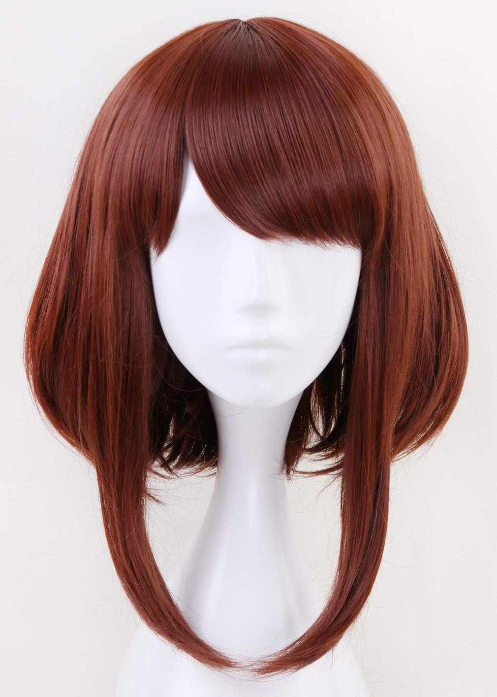 Topcosplay Wig Cosplay Wig Anime Short Wig Green Black for Halloween, Costume, Carnival, Fancy Dress (Brown) image number 5