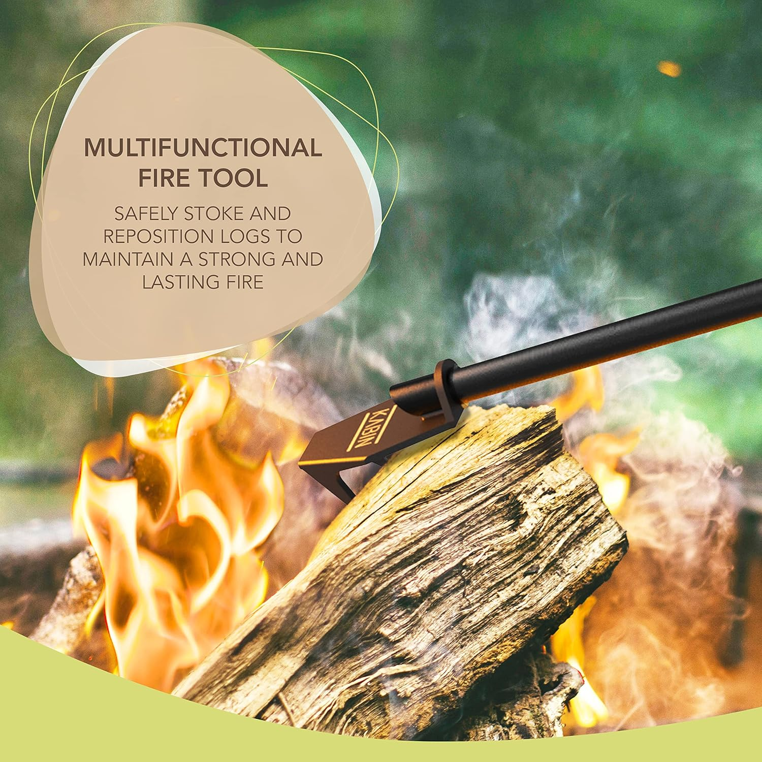 KABIN Blow Stick - Oxygenate Fire Safely & Easily - Multifunctional Fire Tool - Durable - Adjustable Length 33"-49". image number 6