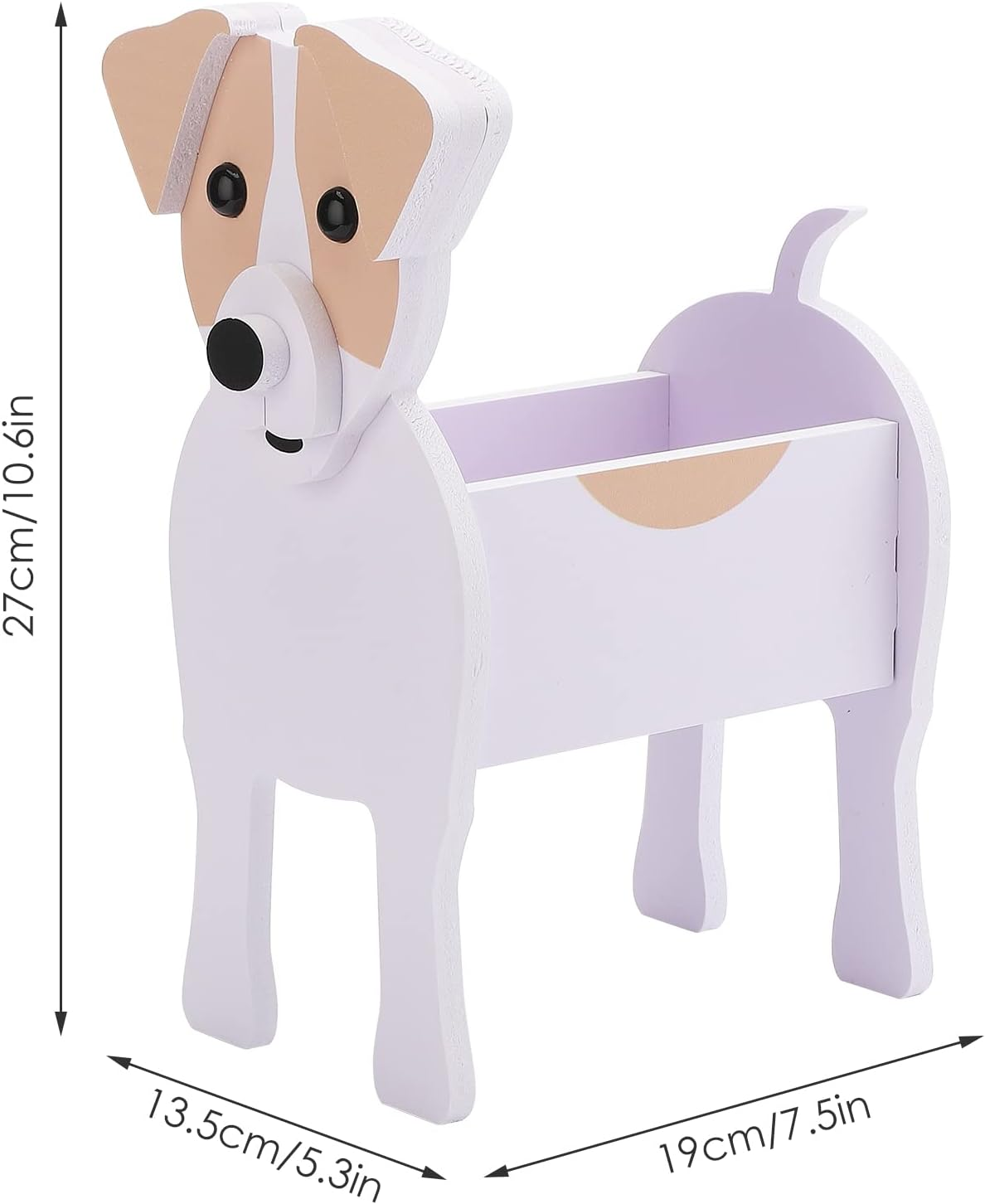 WERTSW Dog Planter Plant Pot, Cute Dog Planters for Indoor Outdoor Plants, Unique Flower Planter Garden Pots Animal Shaped Plant Container Holder for Home Garden Decor Gift (Jack Russell) image number 5