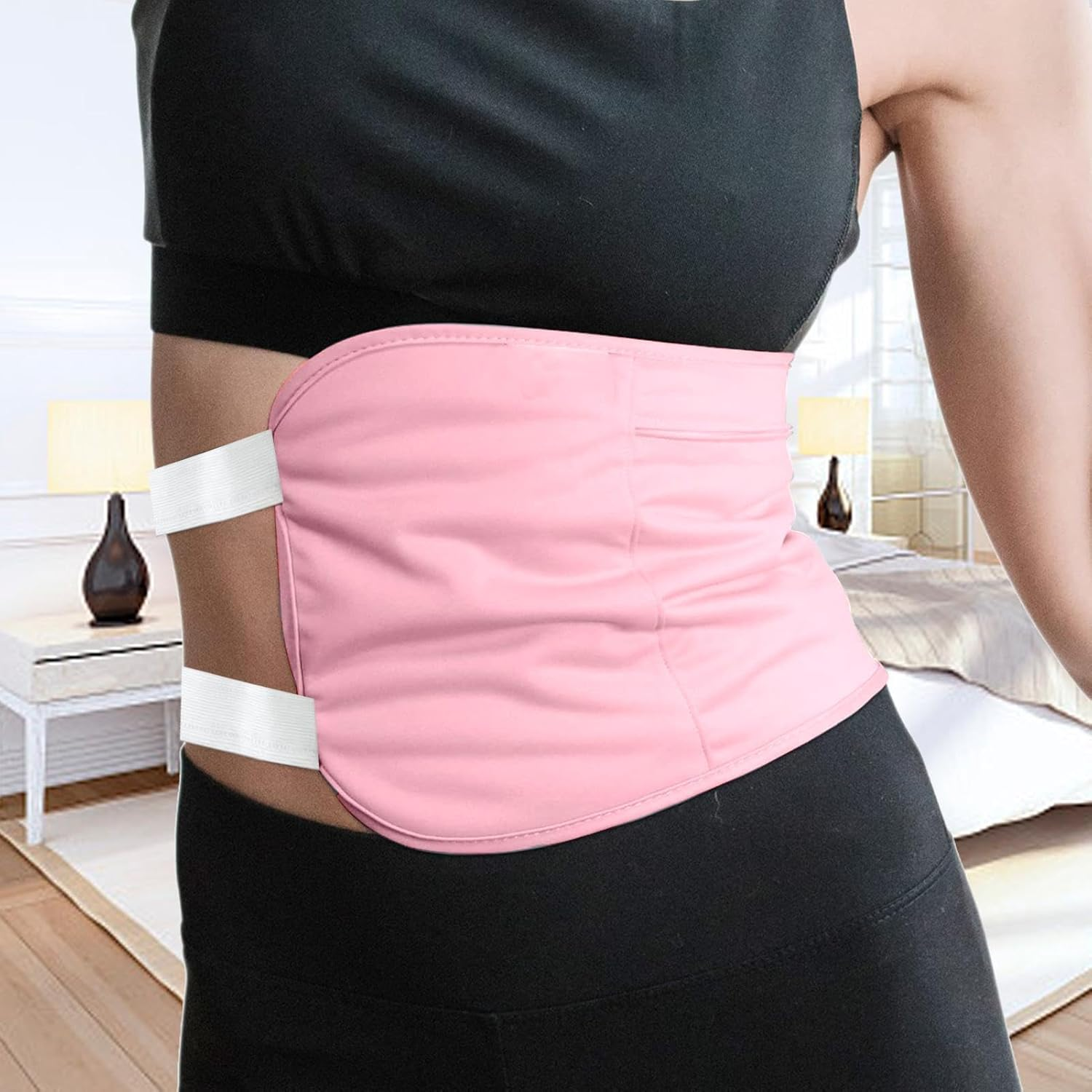 Castor Oil Pack Wrap - Oil Packs, Reusable, Machine Washable Castor Oil Pack, Beneficial for Sleeping Castor Oil Pack Compress with Adjustable Elastic Band for Liver image number 2