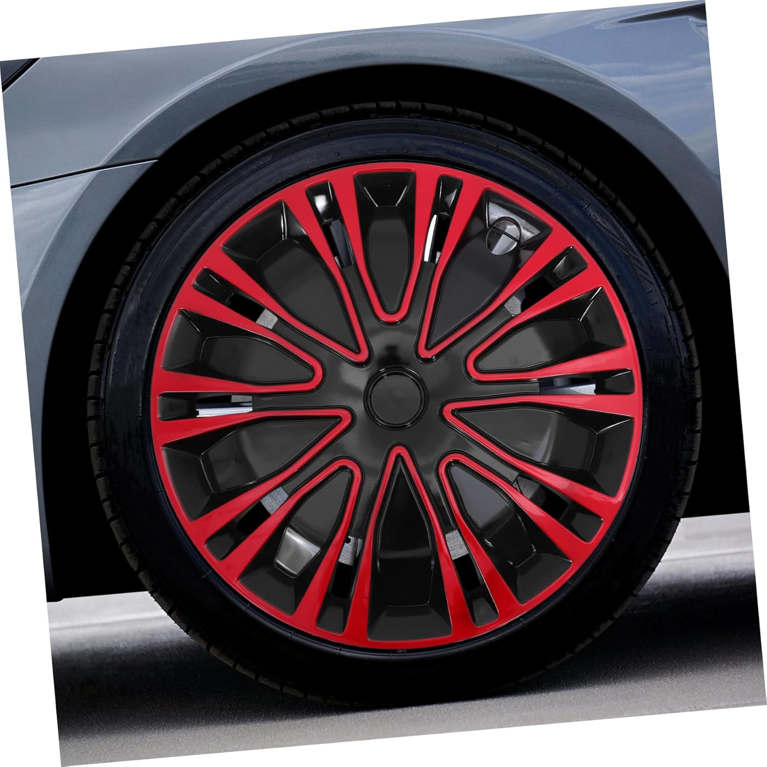 GARVALON 14-Inch Universal Car Wheel Hub Caps Two-Tone Decorative Automotive Hub Covers Replacement for Vehicle Tires and Rims Accessories image number 4