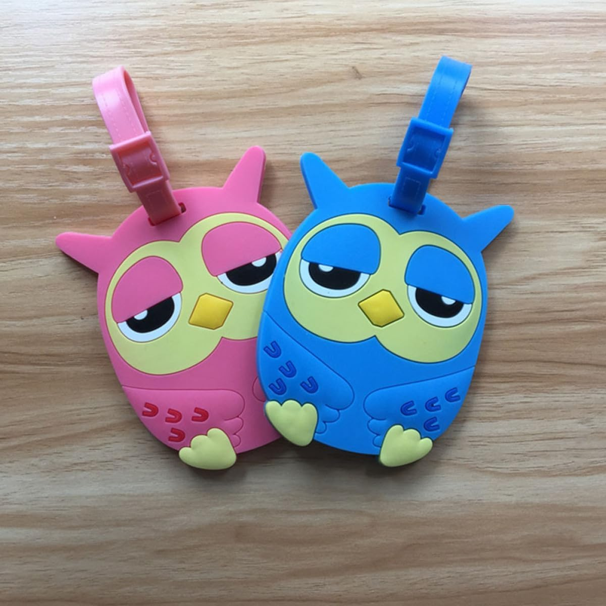 CIMAXIC 2Pcs Cartoon Silicone Luggage Tags for Suitcases, Travel Baggage Id Labels with Sturdy Loop, Soft Cartoon Suitcase Tags for Bags and Travel Gear Random Color Random Color image number 3