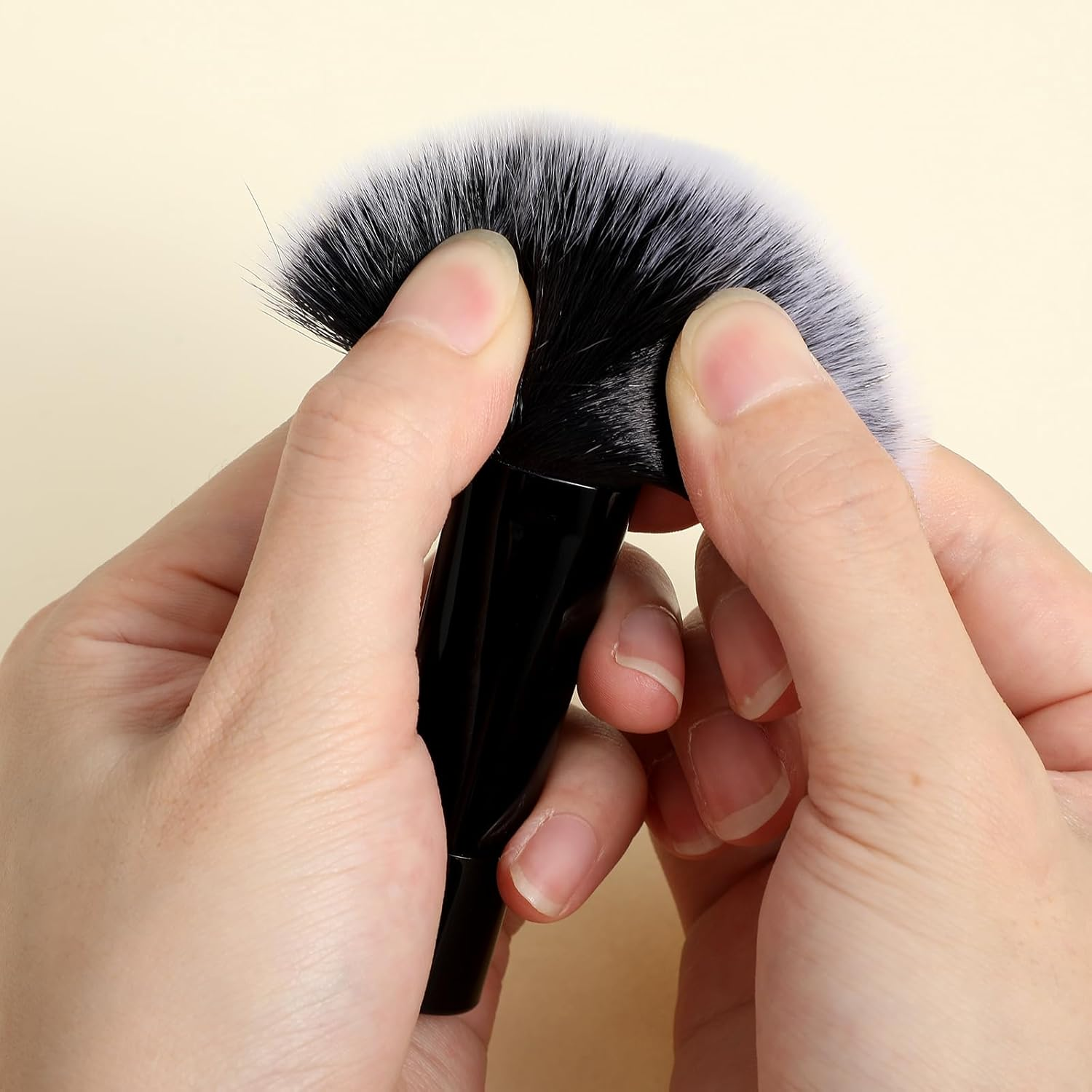 10 Pcs Travel Makeup Brush Set Mini Makeup Brushes Travel Size with Pack Portable Small Eyeshadow Eye Lipstick Foundation Brush Shadow Contour Blush Concealer (Black) - Colorful image number 6