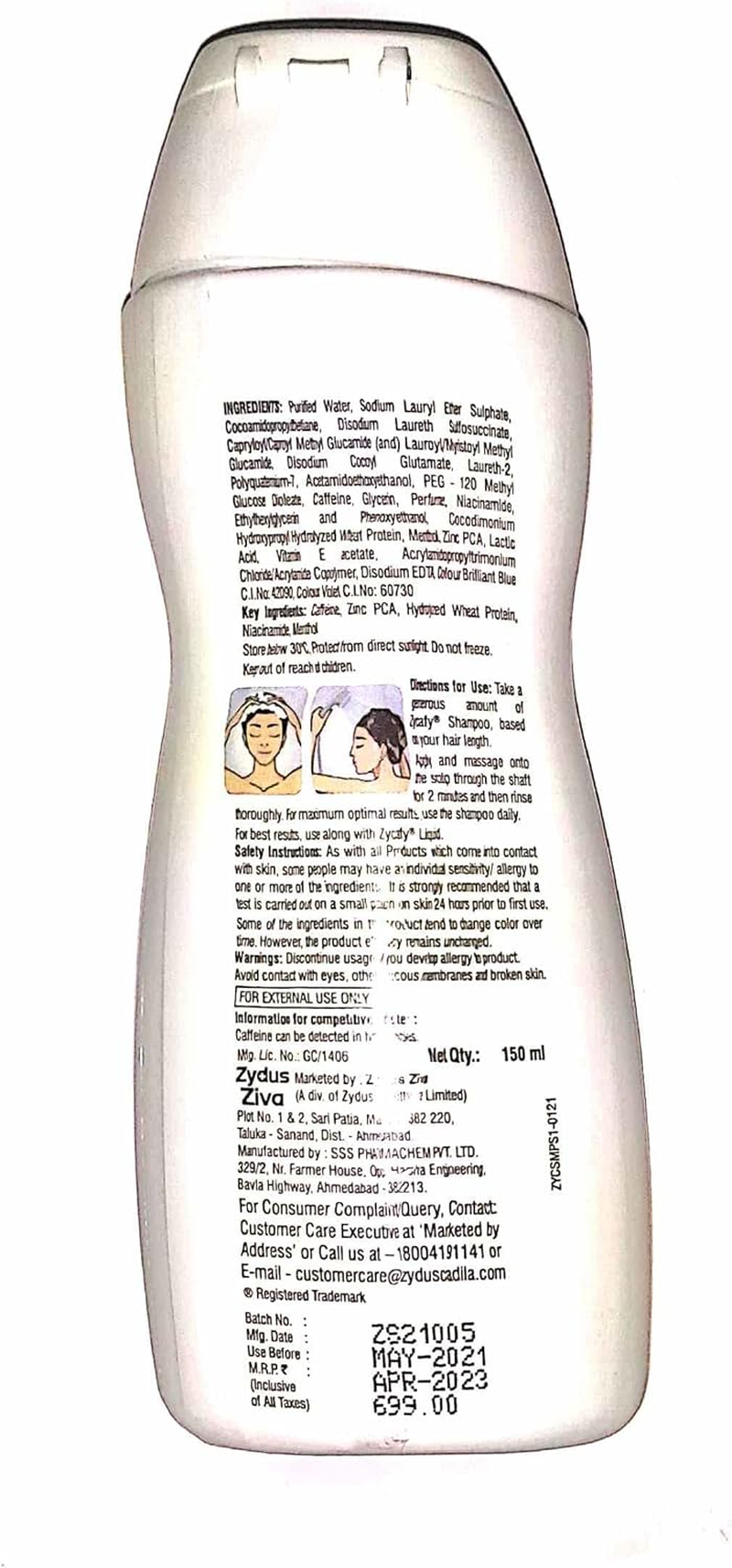 ZYCAFY SHAMPOO,CAFEEN BASED SHAMPOO for MEN and WOMEN image number 2