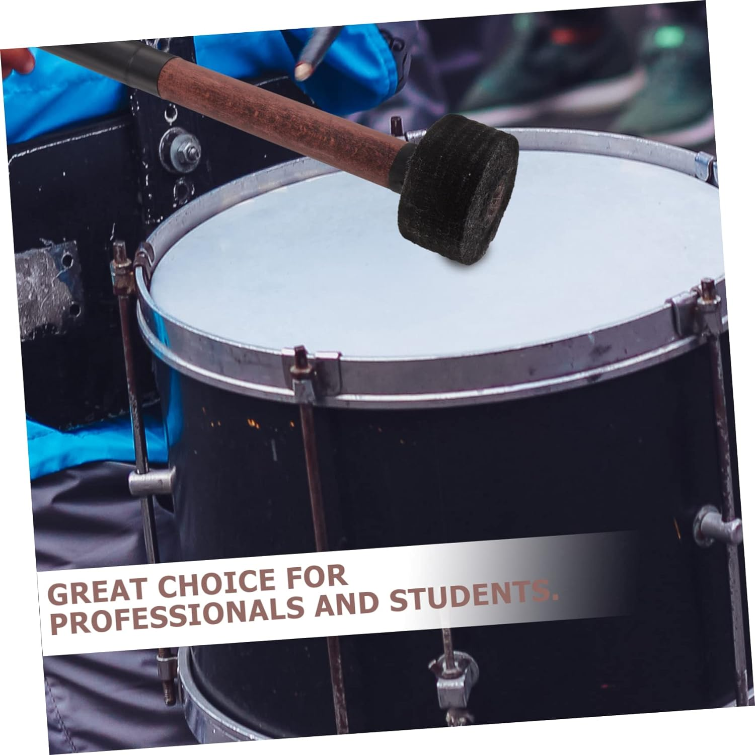 Slip Drum Sticks Bass Drum Mallet for Marching Band Performance Percussion Stick Replacement Musical Instrument Accessory image number 2