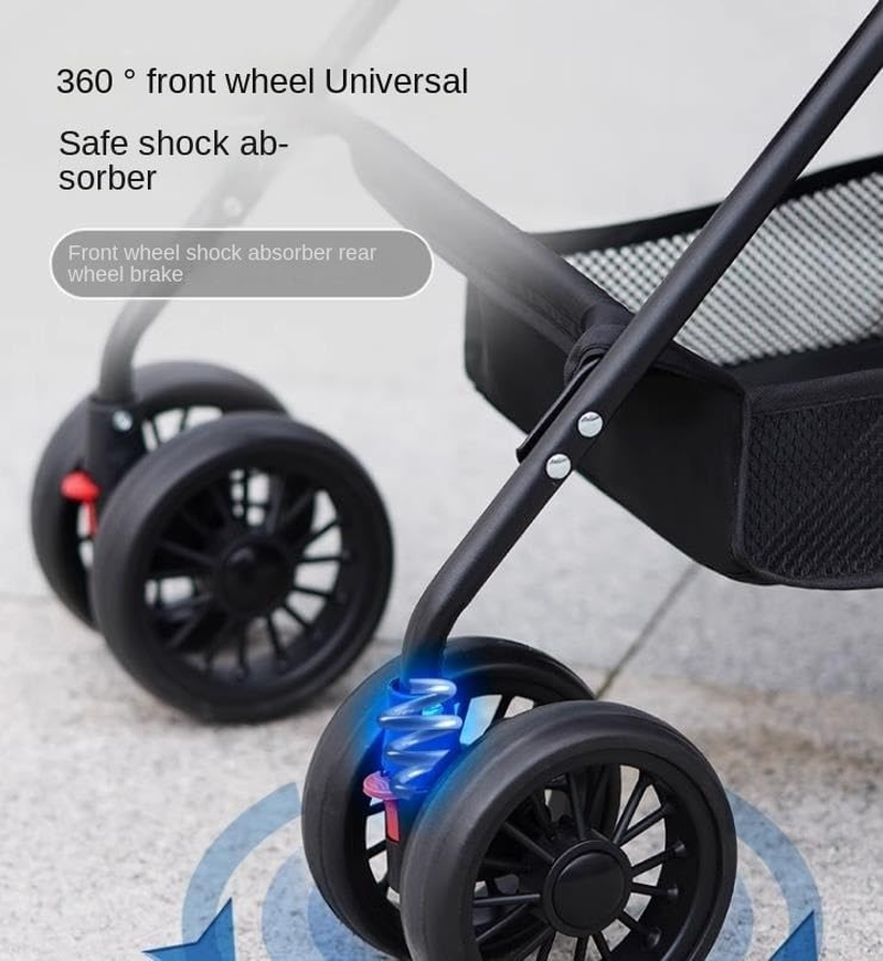 Pet Stroller Dog Stroller Cat Stroller Foldable Pet Stroller Dog Strollers Detachable Cat Stroller with Storage Basket and Cup Holder for Small Medium Dog Pram Dog Cat(Color:Blue) image number 5