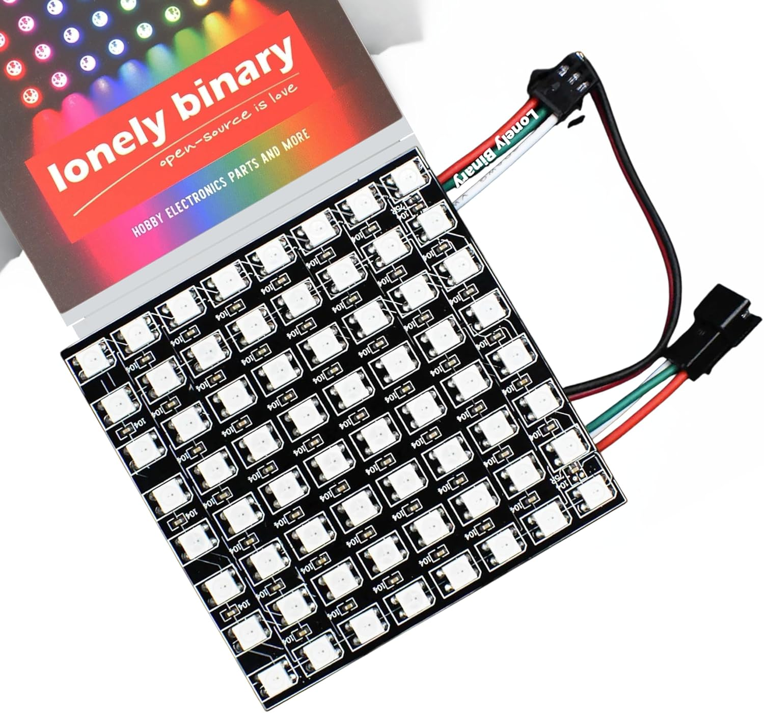 8X8 WS2812B RGB LED Matrix &ndash; 64 Individually Addressable Leds, Programmable Panel for Arduino, ESP32, Raspberry Pi, DIY Lighting Projects (8X8 RGB LED Matrix (64 Pixels))