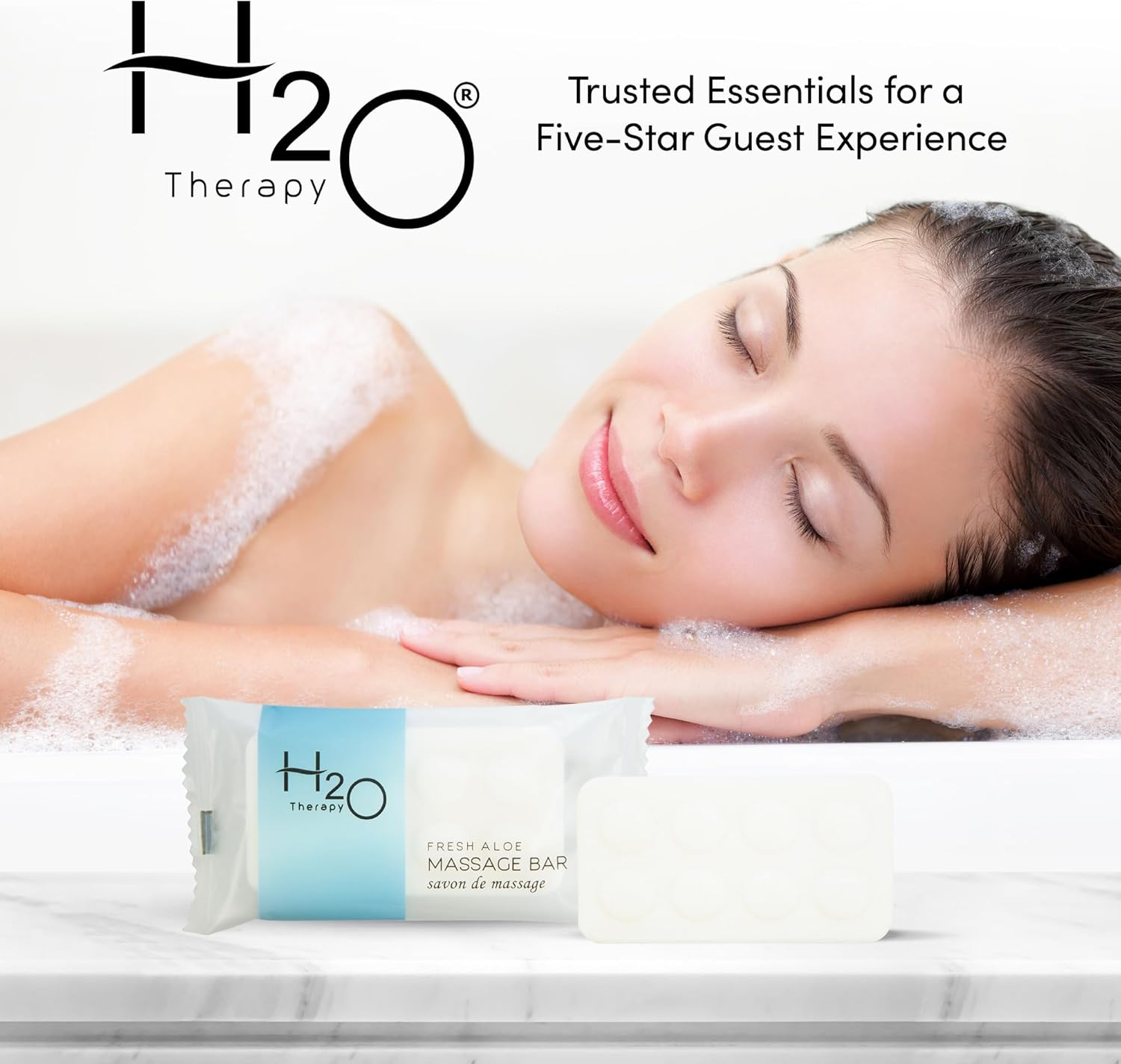 H2O Therapy Bar Soap, Travel Size Hotel Amenities, 1 Oz (Case of 400)