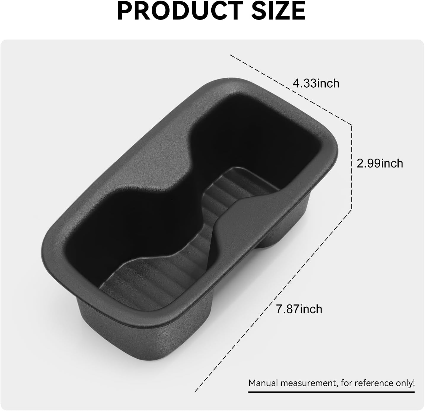 LUCKEASY 2PCS 3Rd Row Cup Holder Insert for Hyundai Santa Fe 6/7 Seat 2024 2025 Drink Limiter Interior Accessories TPE Black