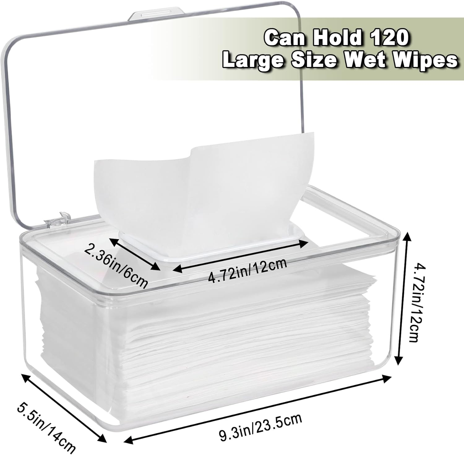NOVWANG Clear Wipes Dispenser Large Capacity Wipes Holders image number 2