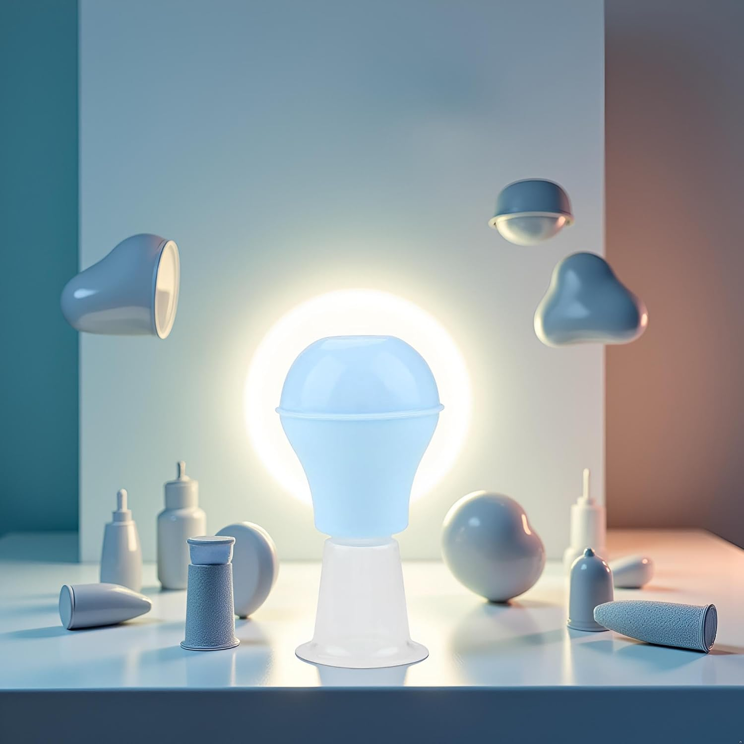 Blue Nipple Corrector,Women Silicone Nipple Enlargement Suction Enlarger Sucker Corrector for Breastfeeding Inverted Flat Nipples Aspirator Puller Health Care Breast Shells and Nipple Therapy Products image number 2